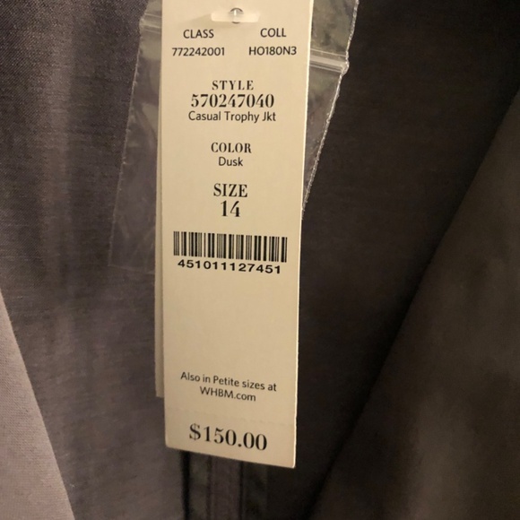 White House Black Market Casual Trophy Jacket size 14 - Picture 9 of 10